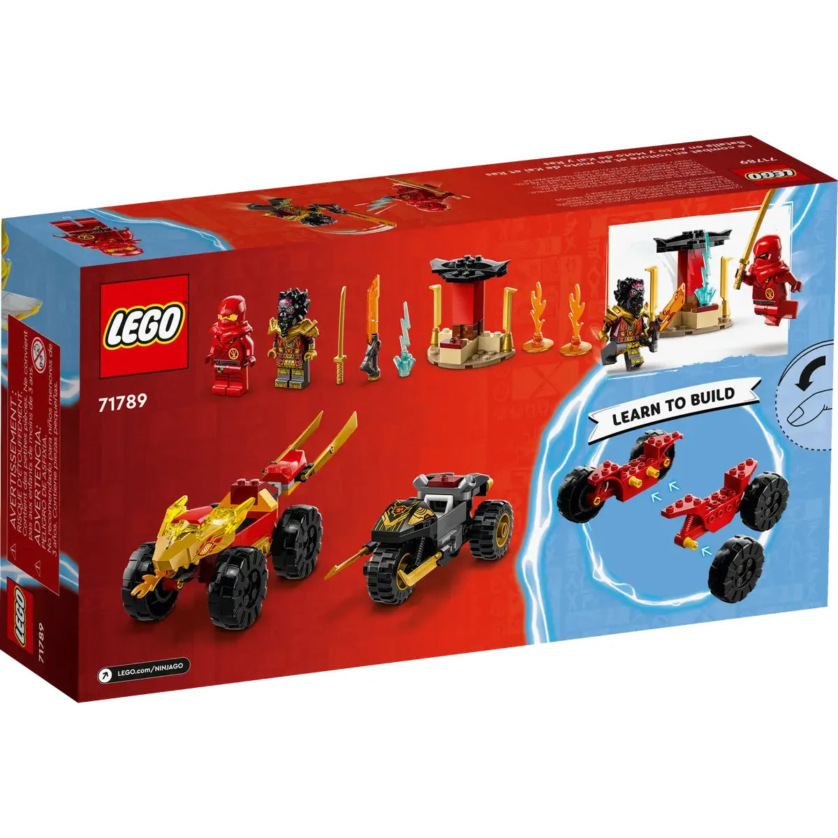 LEGO 71789 - Kai en Ras' Duel Tussen Auto en Motor