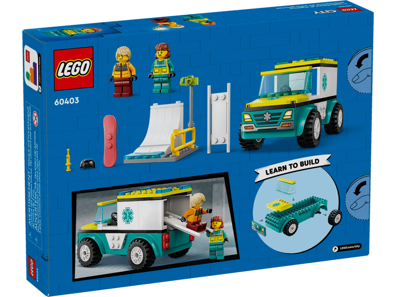 LEGO 60403 - Ambulance en Snowboarder