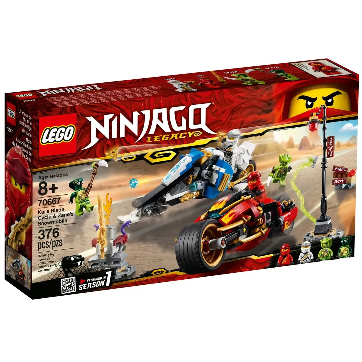 LEGO 70667 - Zwaardmotor van Kai & Sneeuwscooter van Zane