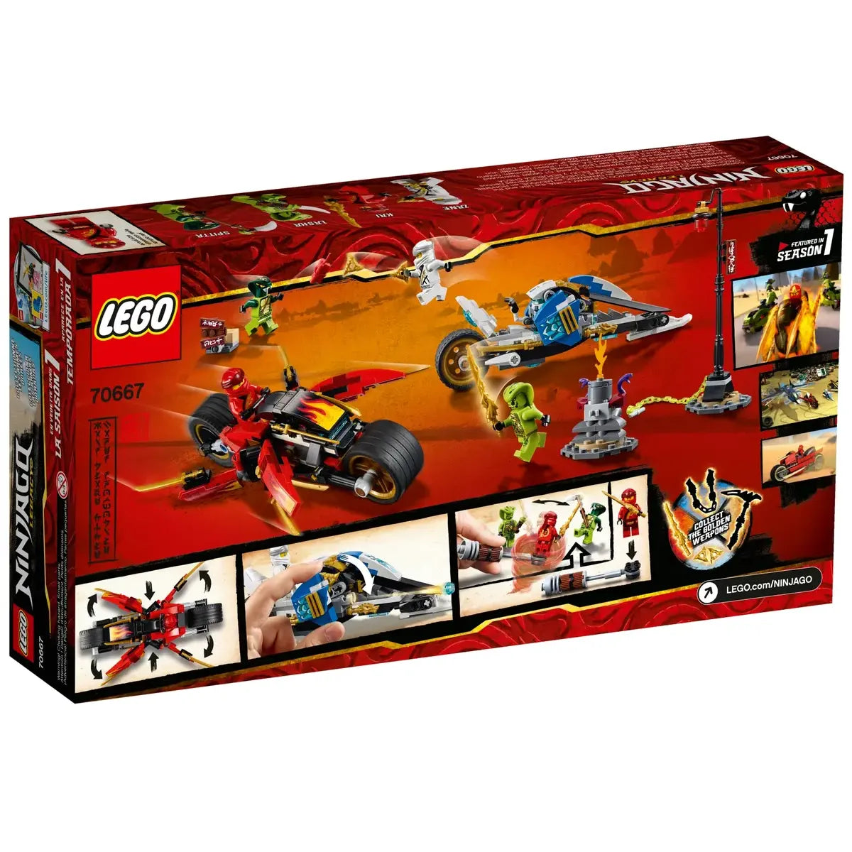LEGO 70667 - Zwaardmotor van Kai & Sneeuwscooter van Zane