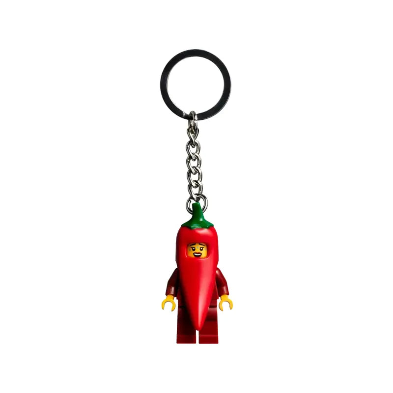 LEGO Sleutelhanger - Meisje in Chilipeperpak