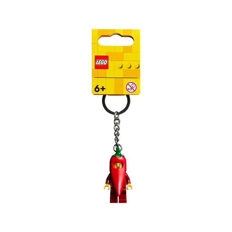 LEGO Sleutelhanger - Meisje in Chilipeperpak